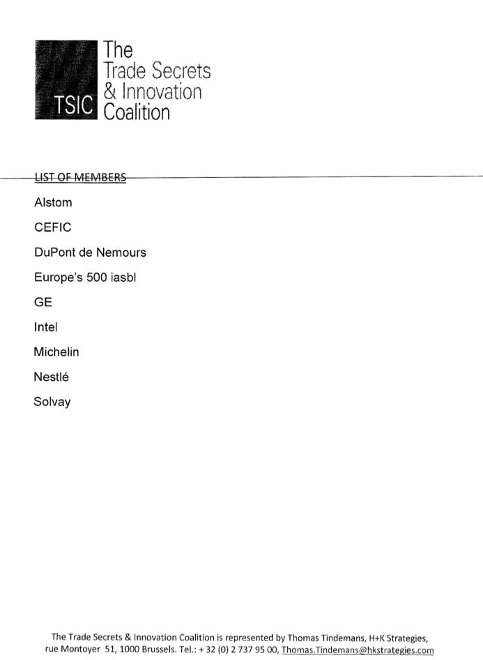 Documents obtained by the Commission showing the multinationals demanding new trade secrets rules .